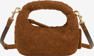 Les Visionnaires Handbag 'Greta Micro weave' in Brown: front