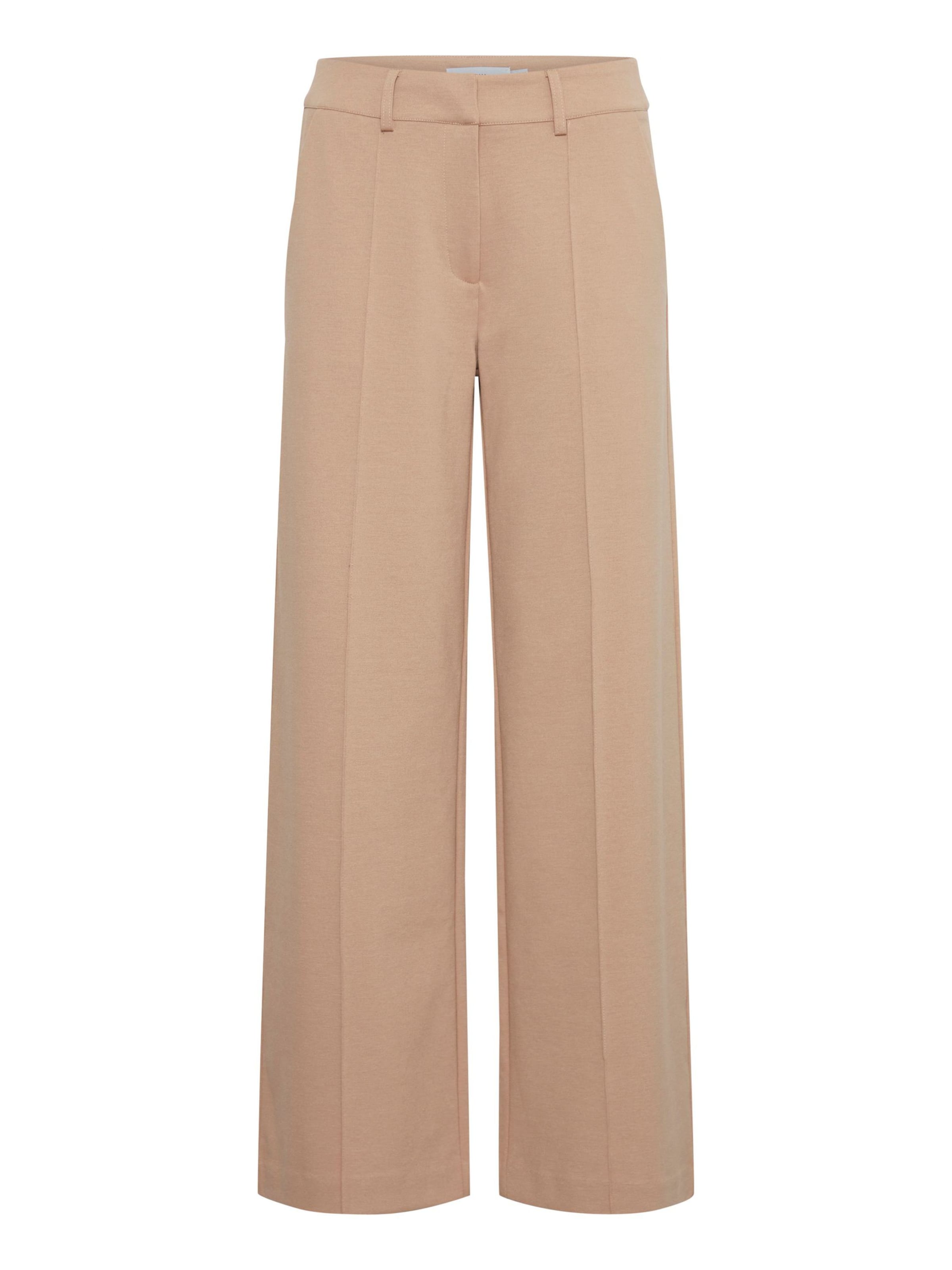 Pantaloni con piega frontale 'IHKATE' di ICHI in beige: frontale
