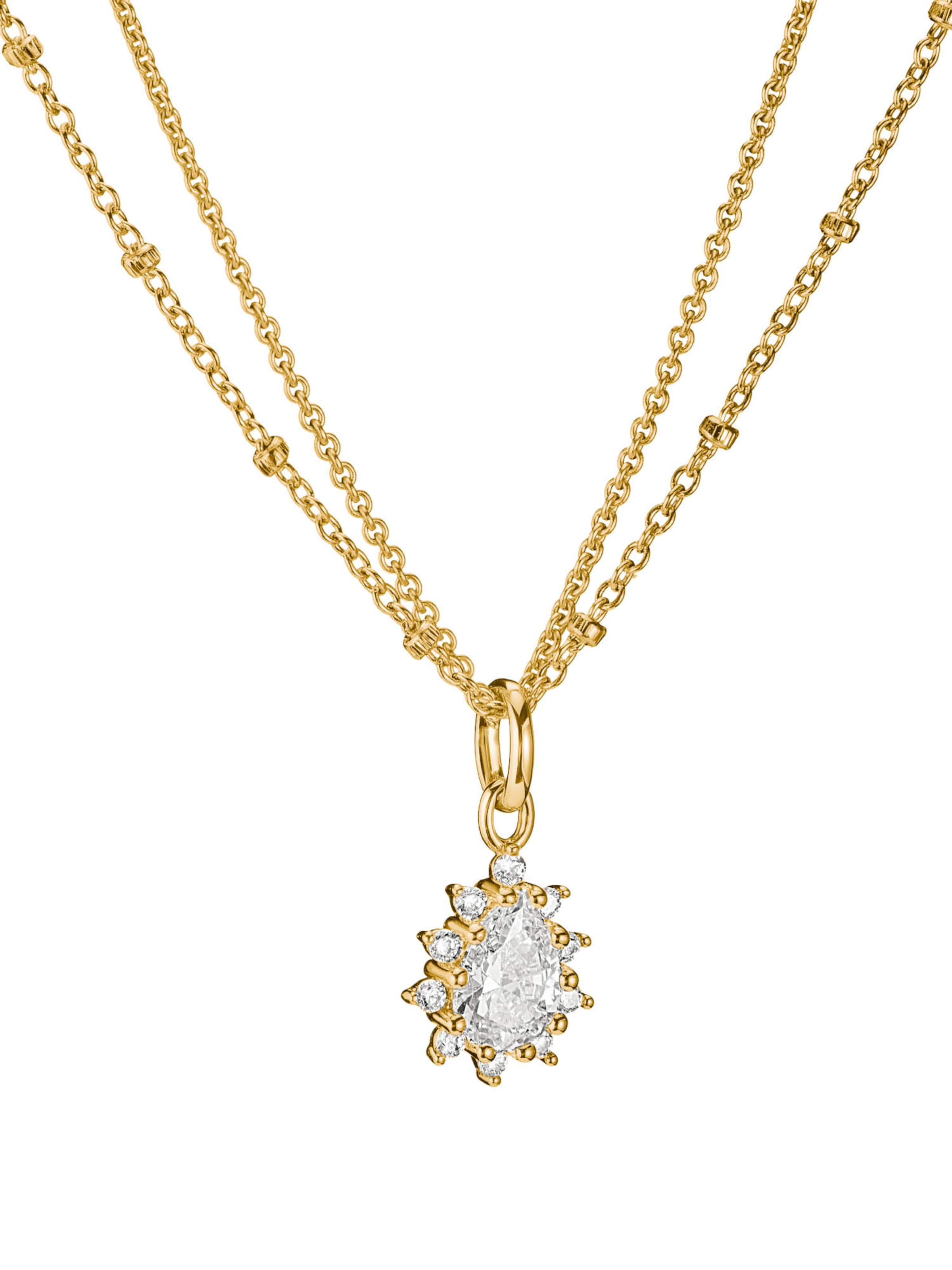 Thomas Sabo Necklace in 45 in Gold / White, Item view