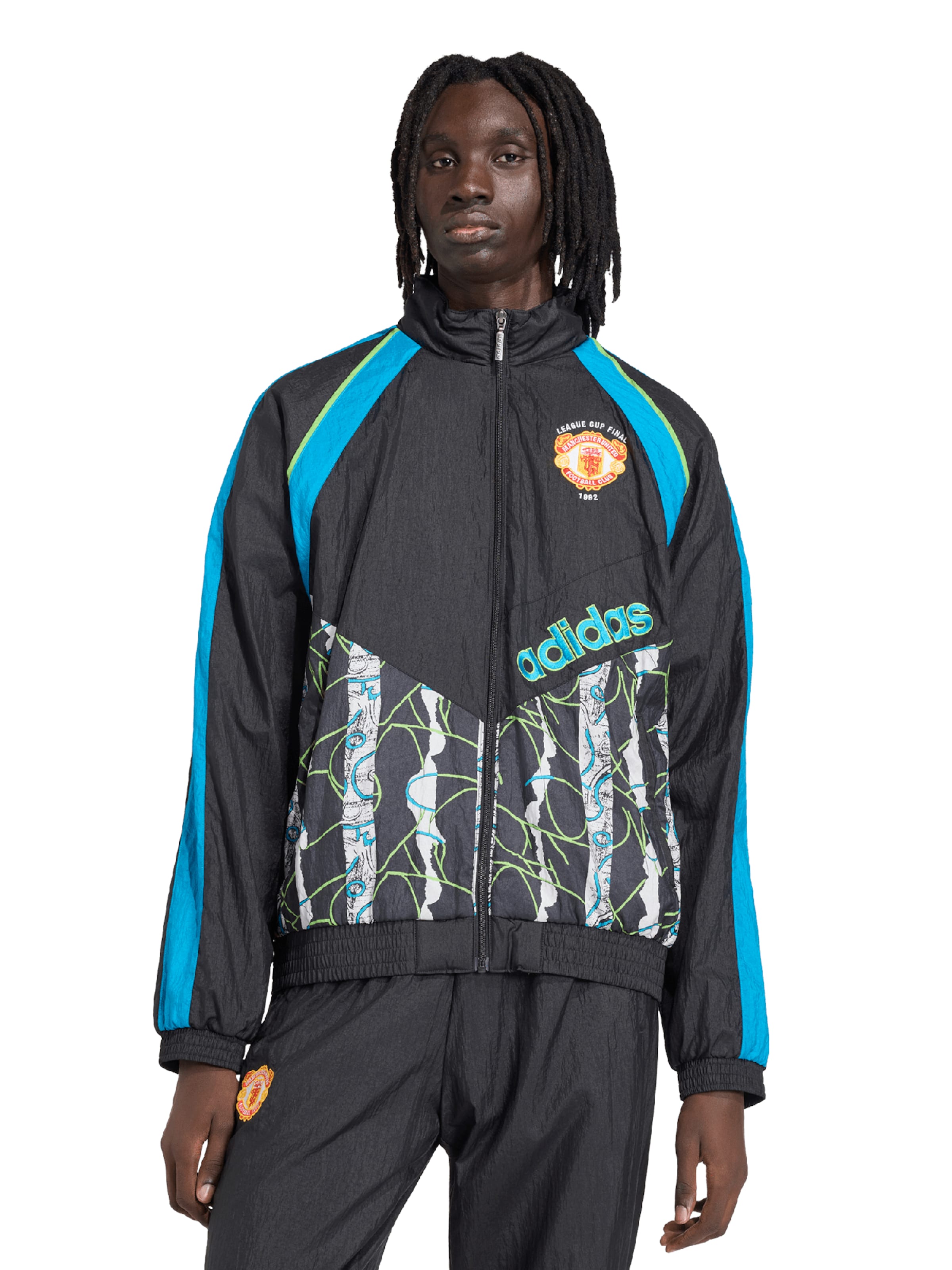 ADIDAS PERFORMANCE Kurtka treningowa 'MUFC 90' w kolorze czarny: przód