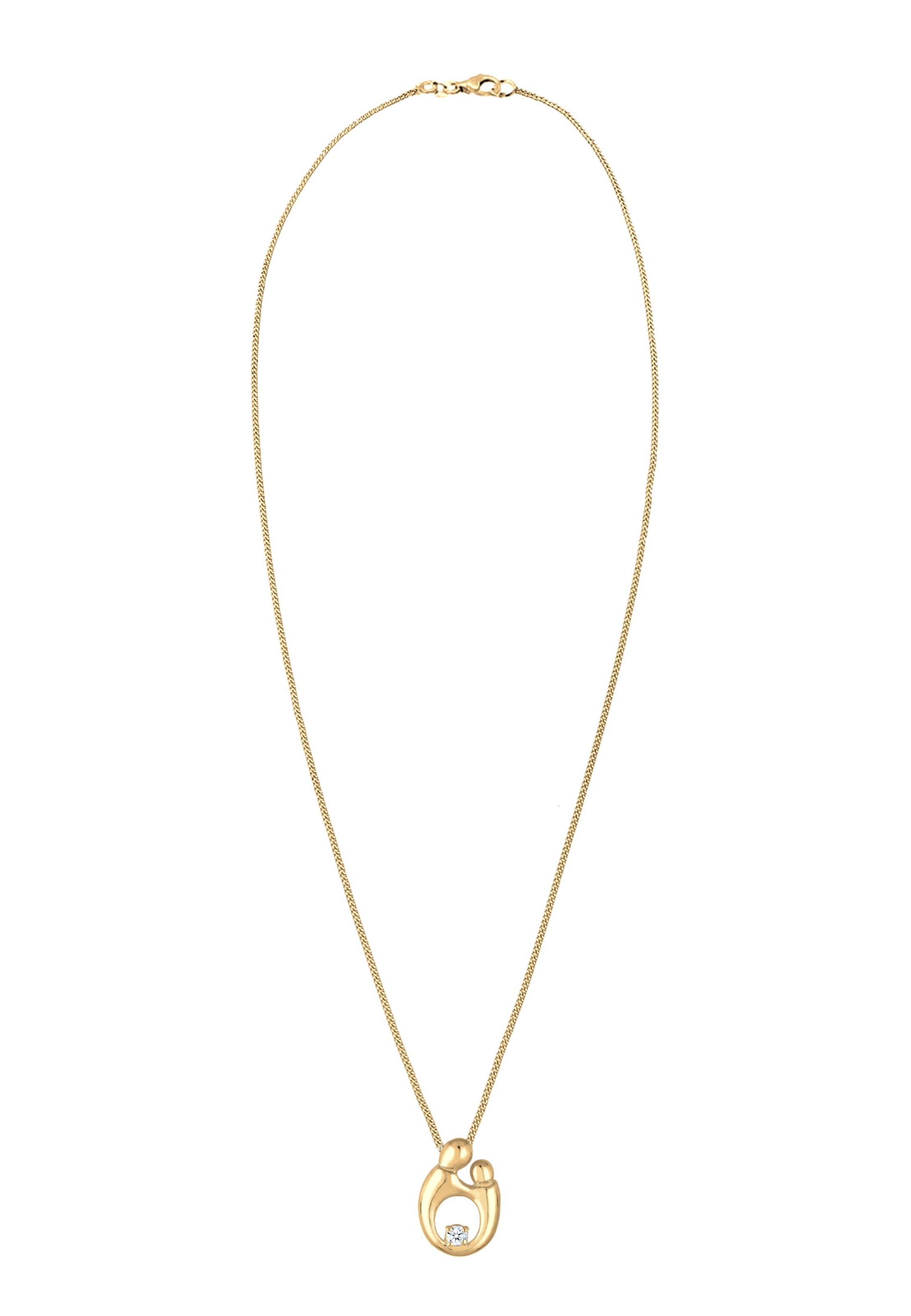 Elli DIAMONDS Necklace ' Mutter und Kind' in Gold: front