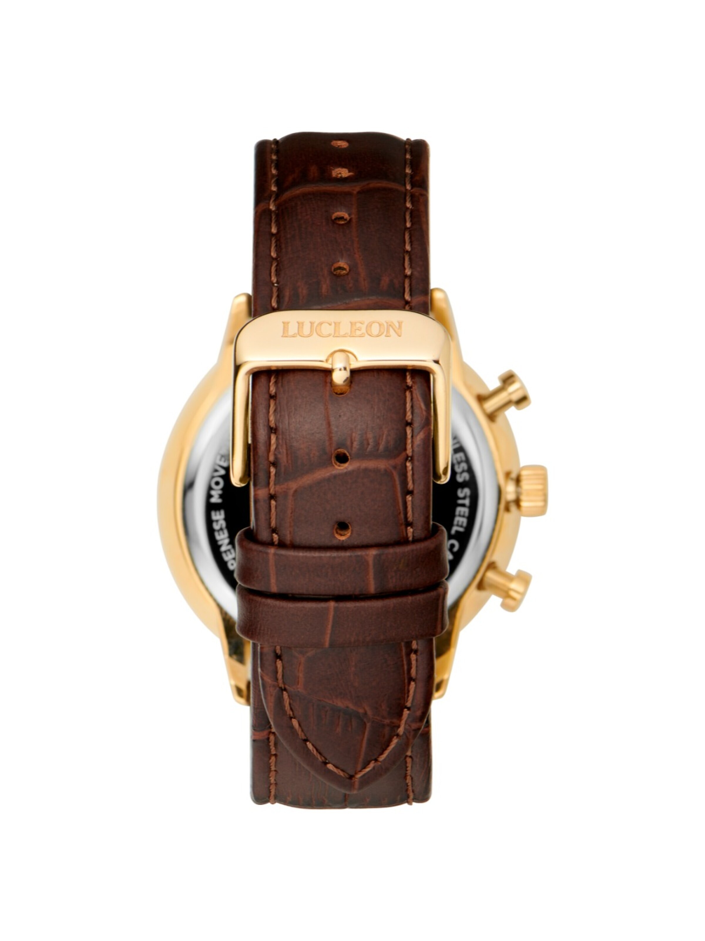 Lucleon Analog Watch 'Laurens' in Brown