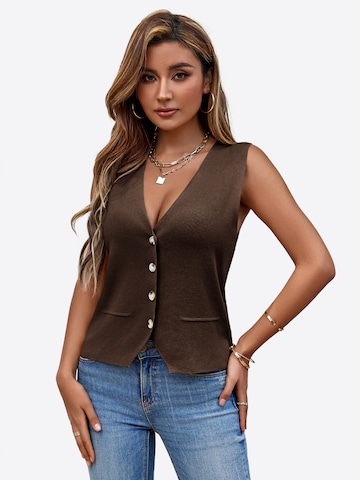 Imily Bela Вязаная жилетка в Коричневый: спереди