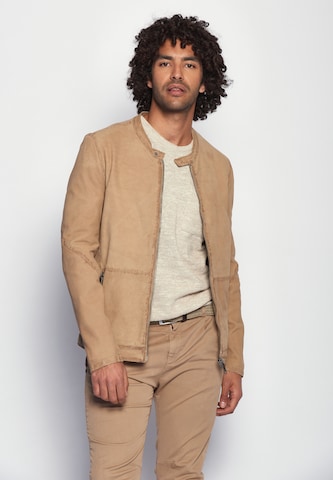 Maze Lederjacke 'Brunswick' in Beige: predná strana