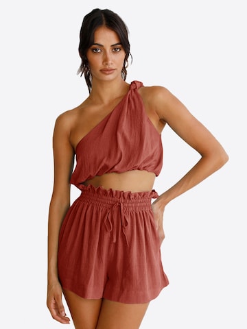 Imily Bela Kostim | rdeča barva: sprednja stran