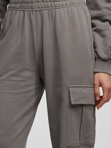 Wide Leg Pantalon Pull&Bear en gris