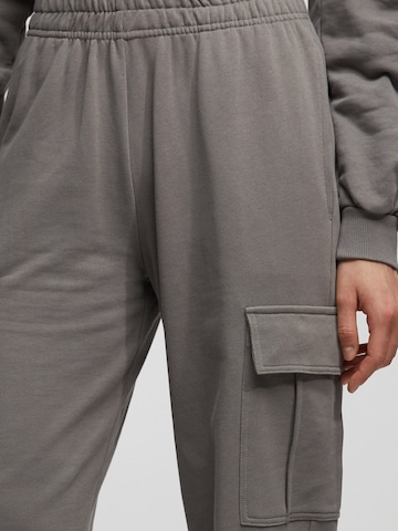 Pull&Bear Wide Leg Hose in Grau