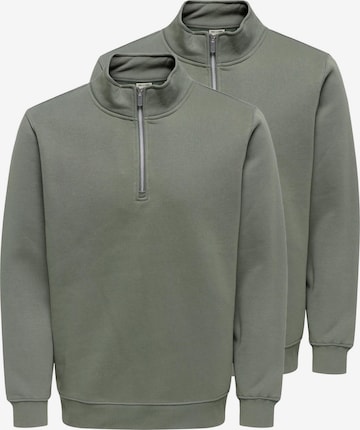 Only & Sons Sweatshirt 'Connor' in Grey: front
