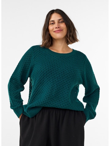 Pullover 'FLaya' di Zizzi in verde: frontale