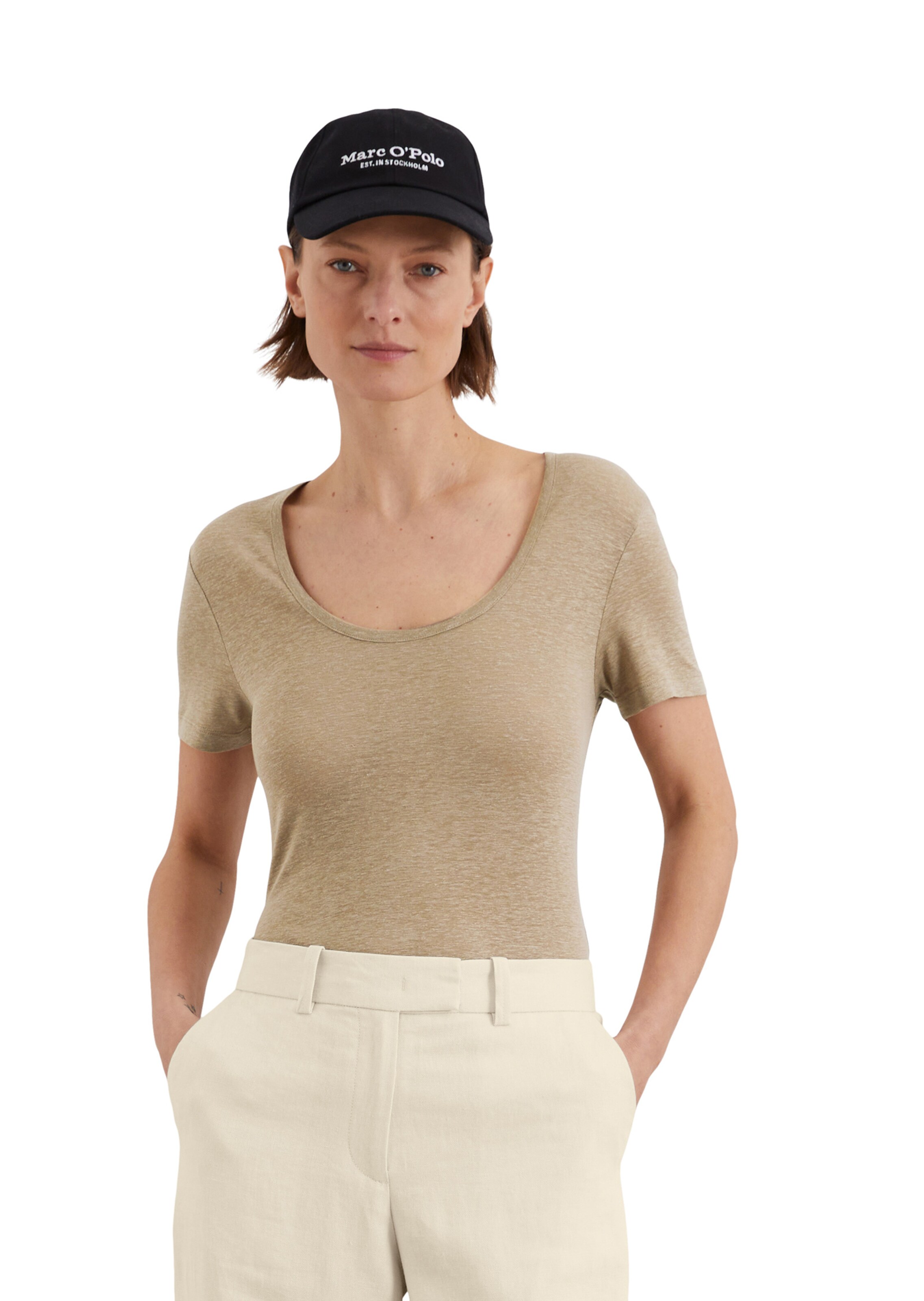 Marc O'Polo T-Shirt in Beige: Vorderseite