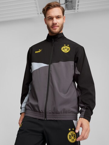 PUMA Спортивная куртка 'BVB' в Черный: спереди