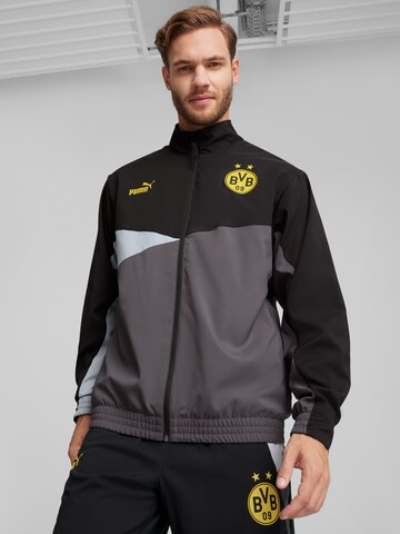 PUMA Sportjacke 'BVB' in Schwarz: predná strana