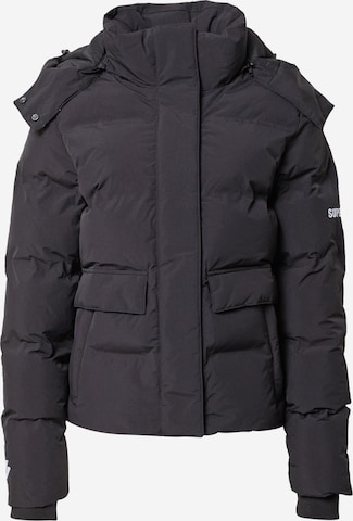 Veste de sport Superdry en noir : devant