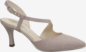 Nero Giardini - Sapatos abertos atrás em prata: frente
