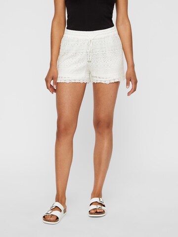 VERO MODA Regular Trousers 'Honey' in White: front