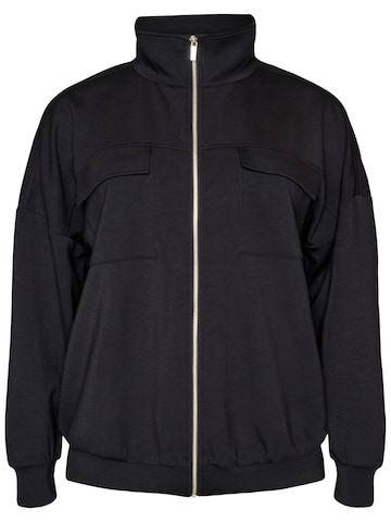 Cardigan 'MALRUNA' Zizzi en noir : devant