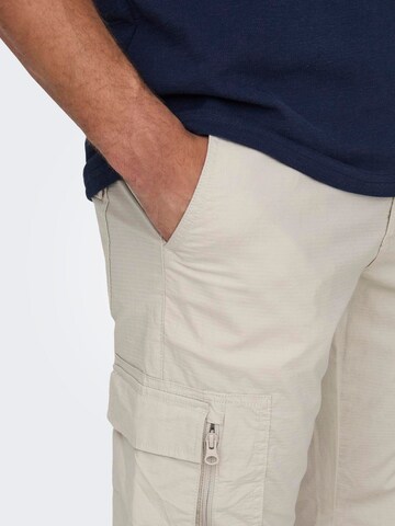 Effilé Pantalon cargo 'CAM' Only & Sons en beige