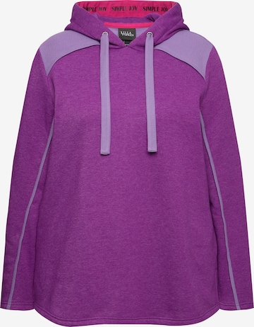 Ulla Popken Sweatshirt in Purple: front