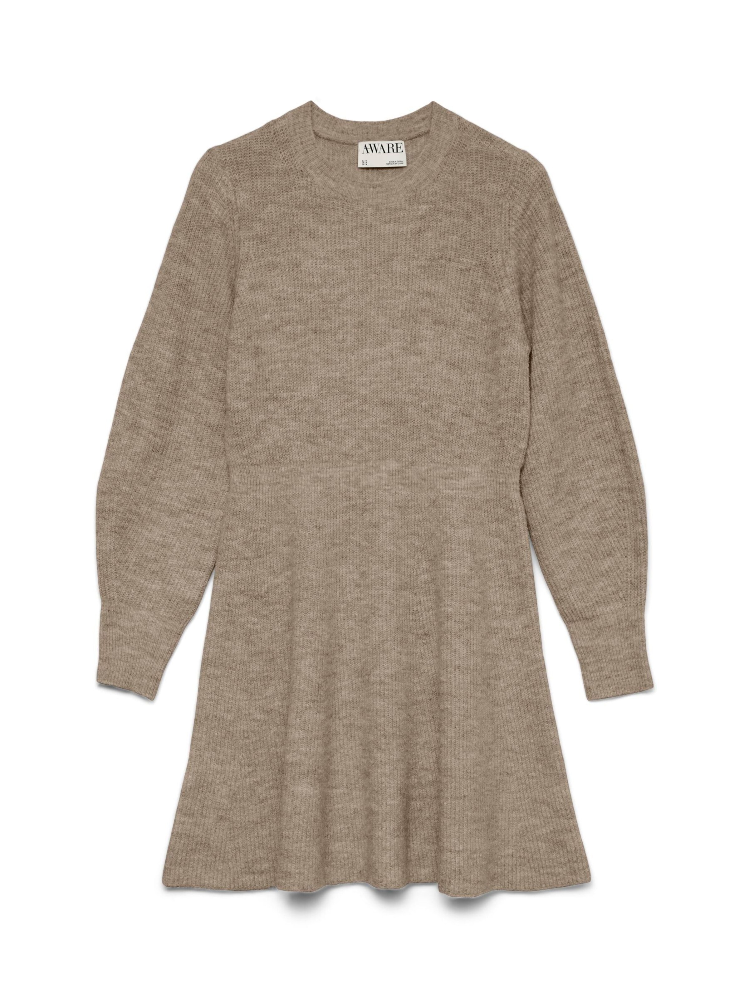 VERO MODA Strikkjole 'VMAWANGALINA' i beige: forside