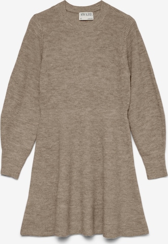 VERO MODA Gebreide jurk 'VMAWANGALINA' in Beige: voorkant