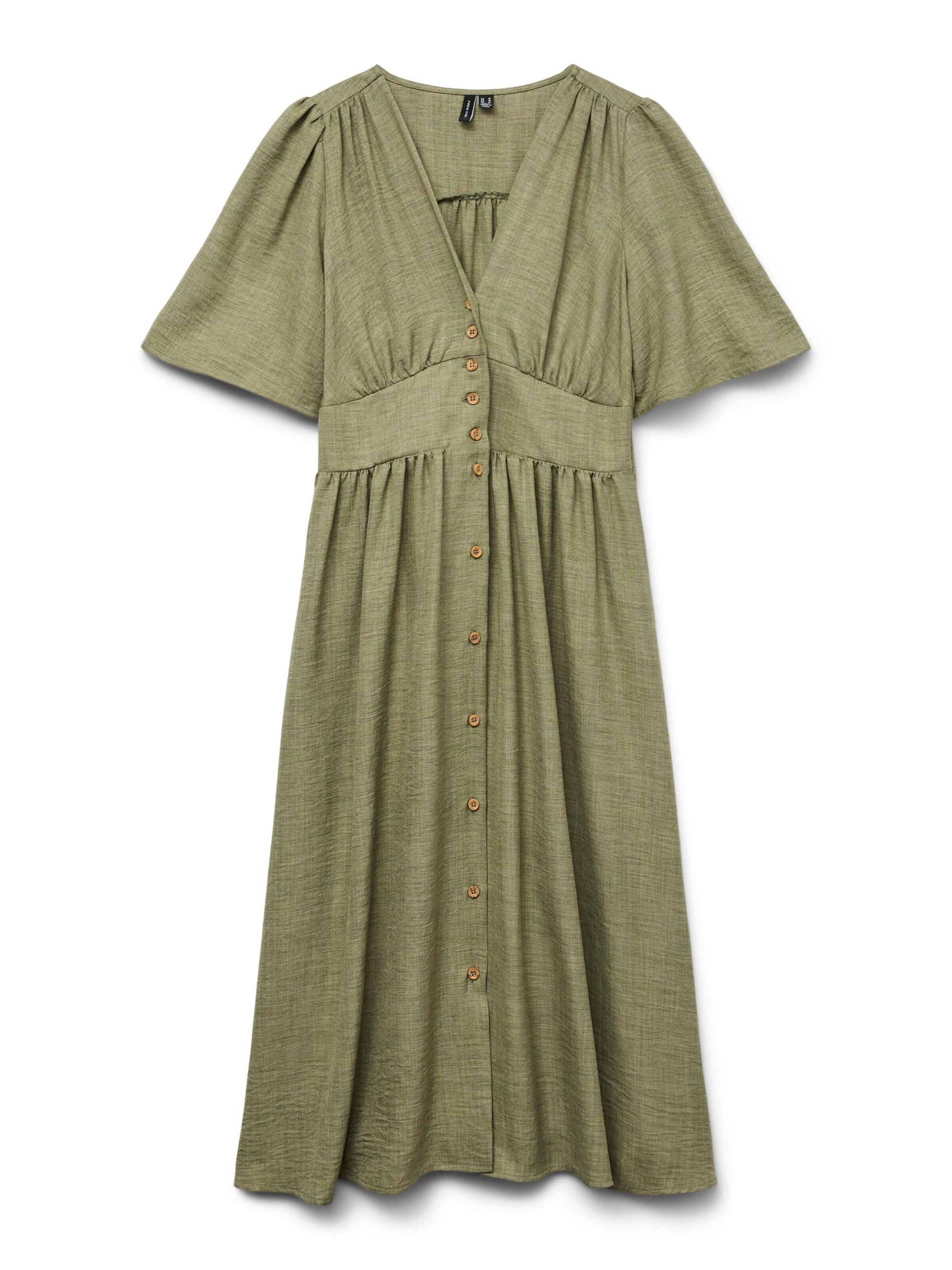 Vero Moda Curve Jurk 'VMMelaney' in Groen: voorkant