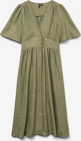 Vero Moda Curve Kleid 'VMMelaney' in Grün: Vorderseite