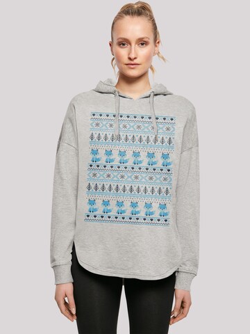 F4NT4STIC Sweatshirt 'Christmas Fuchs Weihnachten ' in Grau: predná strana