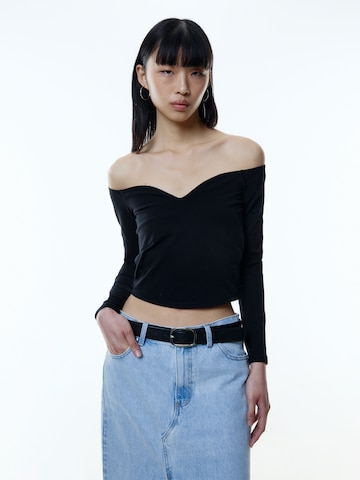 EDITED Shirt 'Rosa' in Black: front