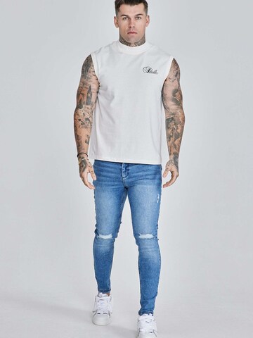 SikSilk Shirt 'Sleeveless' in Beige