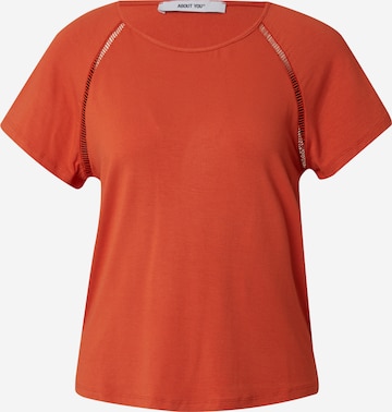 ABOUT YOU Shirt 'Grace' in Oranje: voorkant