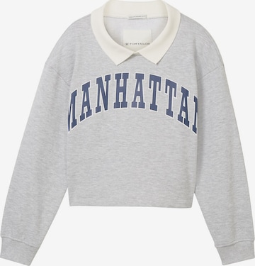 Sweat-shirt TOM TAILOR en gris : devant