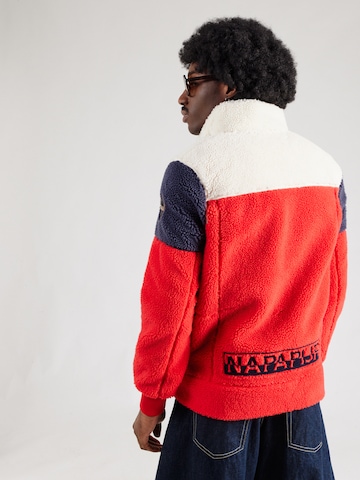 NAPAPIJRI Flisová bunda 'TARALGA' - Červená: zadná strana