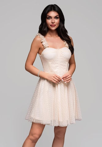Ombre Cocktail dress 'Aveline' in Beige: front