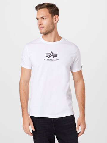 T-Shirt ALPHA INDUSTRIES en blanc : devant