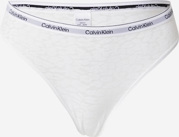 Calvin Klein Underwear Стринг в бяло: отпред