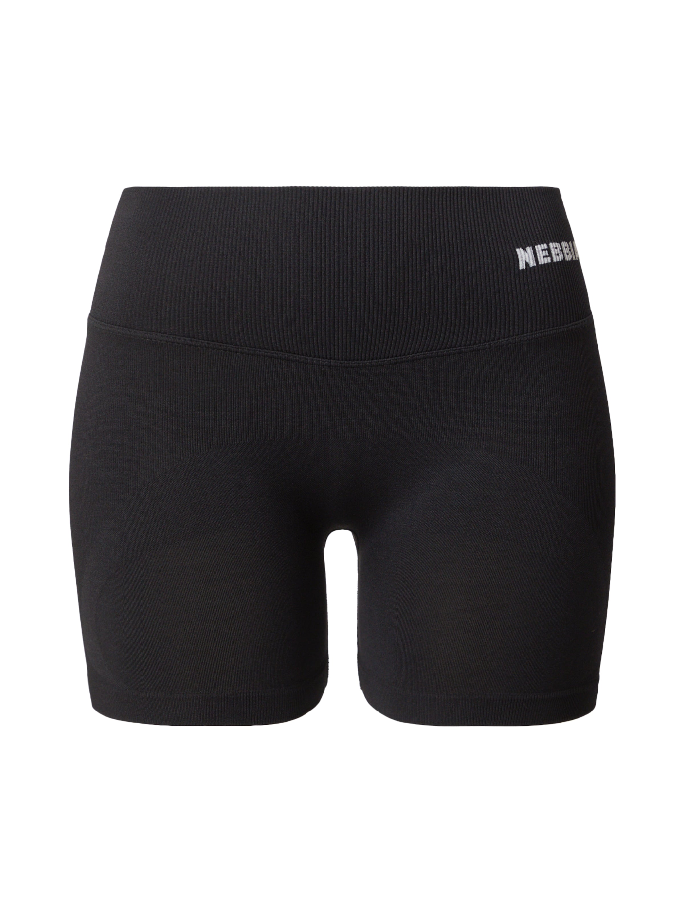 NEBBIA Skinny Sporthshorts 'POWER 893' in Schwarz: Vorderseite