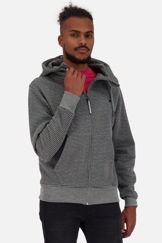 Alife and Kickin Sweat jacket 'Trasher' in Grey: front