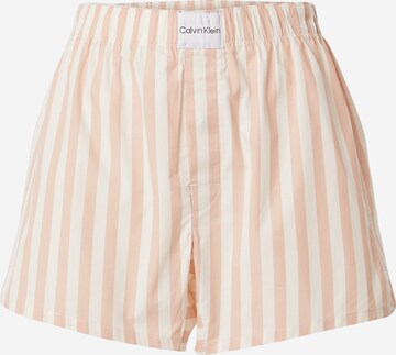 Pantalon de pyjama Calvin Klein Underwear en beige : devant