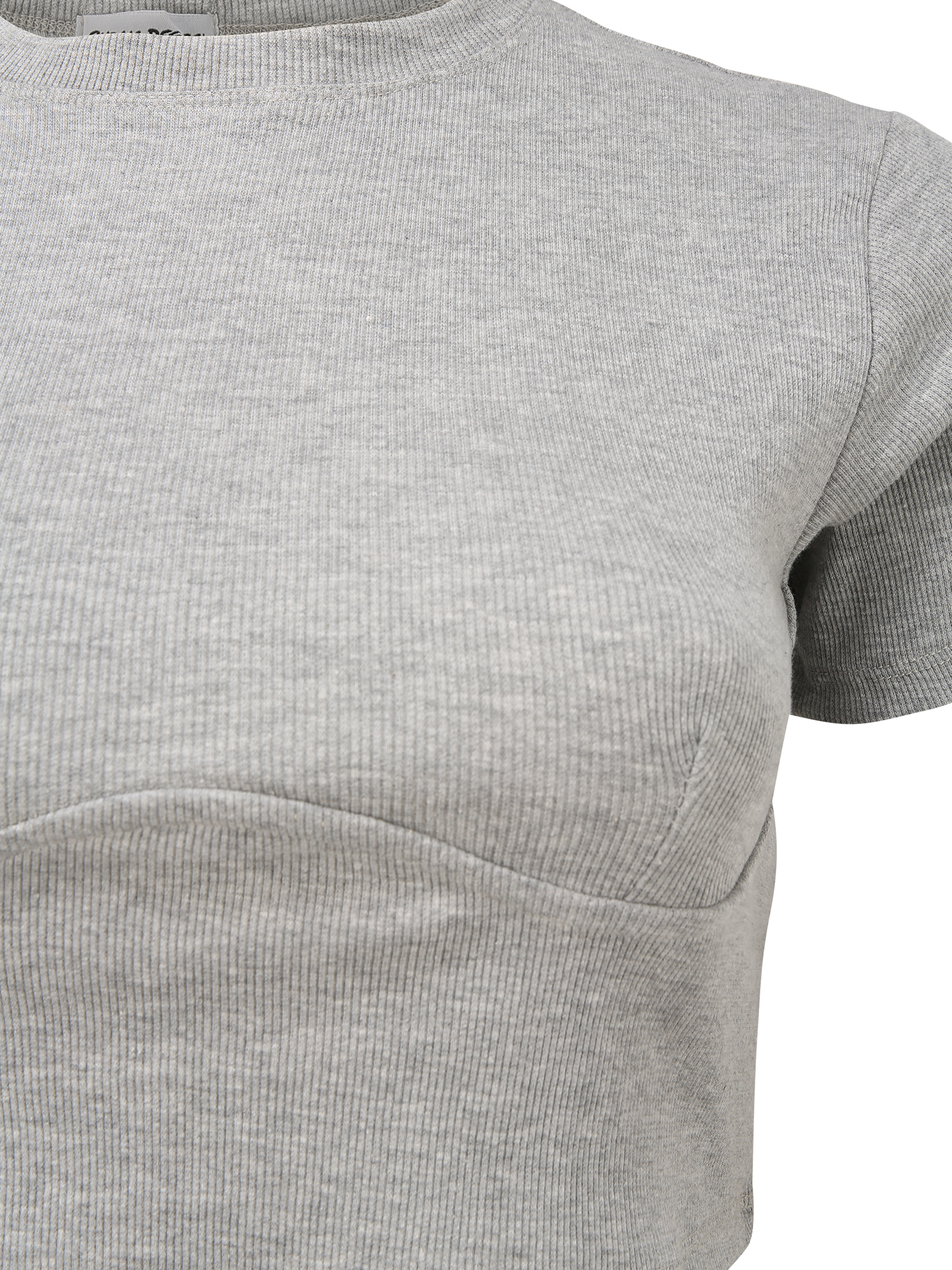 Public Desire Curve Shirt in Graumeliert 