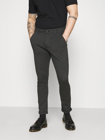 Denim Project Regular Pants ' Ponte ' in Grey: front
