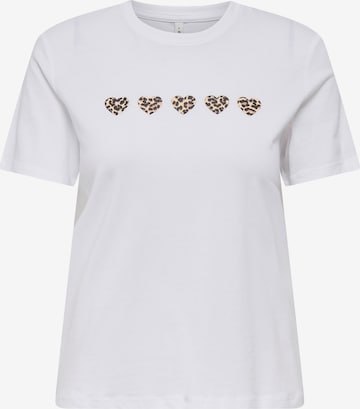 ONLY T-Shirt 'ONLMIA' in Weiß: Vorderseite