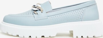 CESARE GASPARI Moccasins in Blue: front