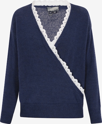 Pulover de la DreiMaster Vintage pe albastru: față