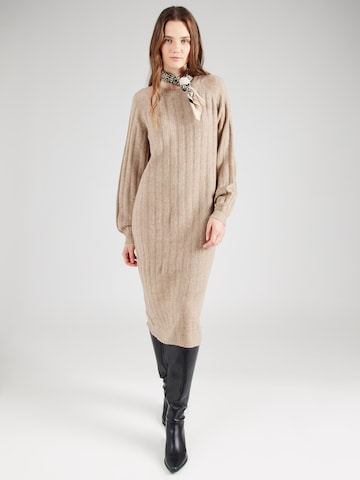 PIECES Knit dress 'PCMAGGY' in Grey: front