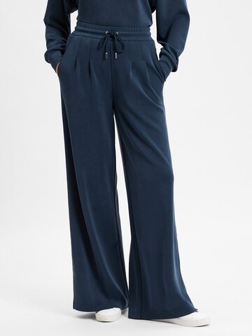 Wide Leg Pantalon à pince 'Esrah' BOSS en bleu : devant