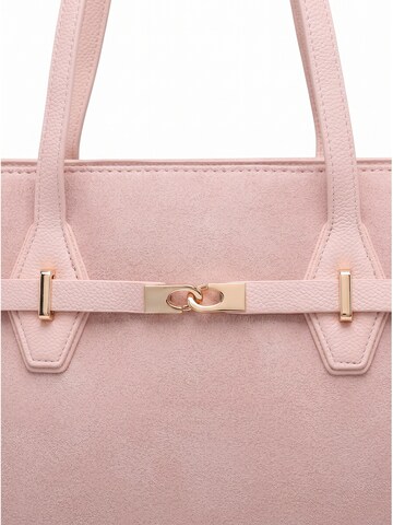 Borsa a mano 'Borsa a Mano Donna Ecopelle - Modello KSD52134 con Tracolla Staccabile' di Kassandra in rosa