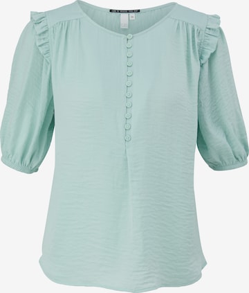 QS Blouse in Blauw: voorkant