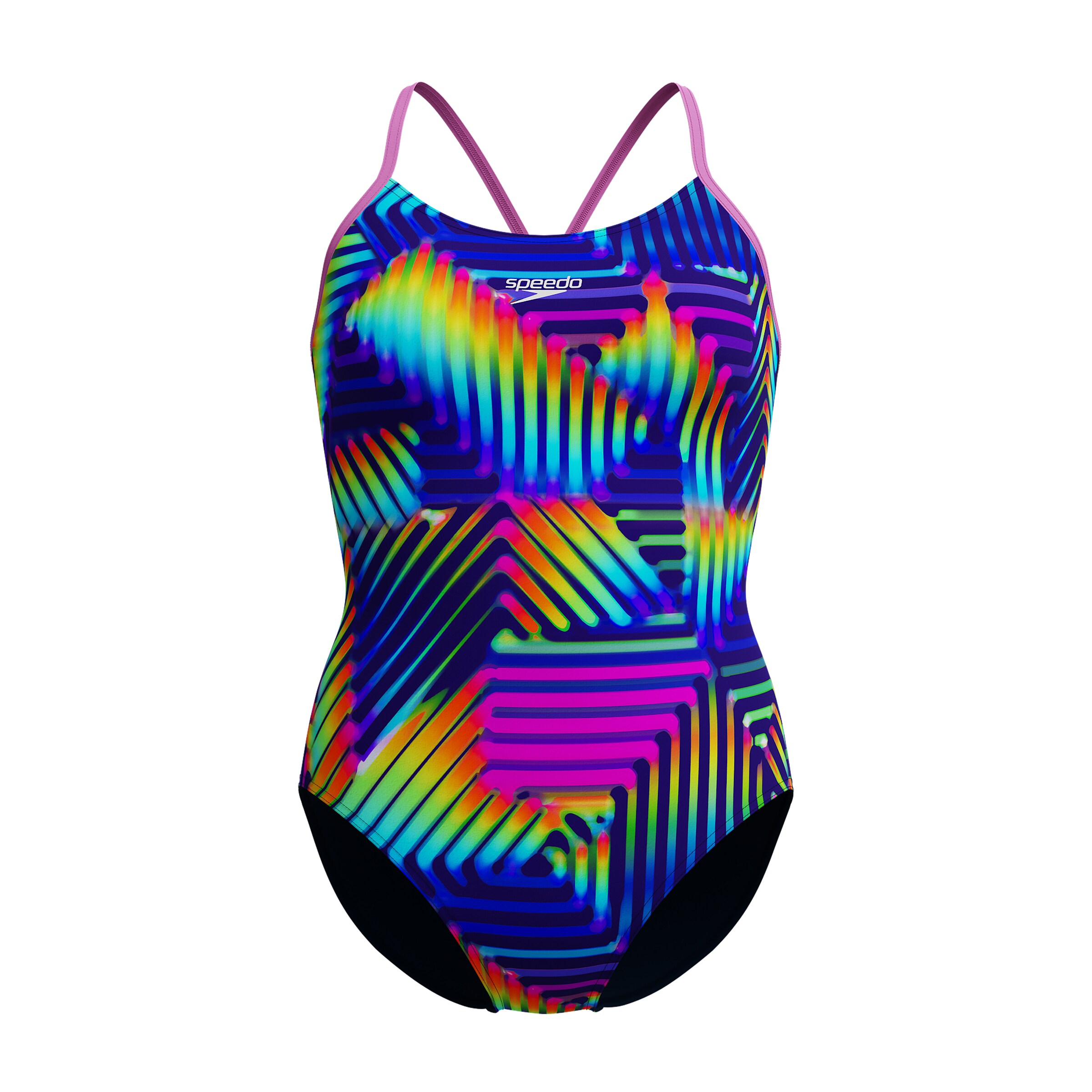 SPEEDO Bralette Swimsuit in Blue: front