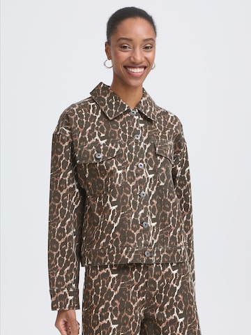 ICHI Tussenjas 'IHBROKES' in Bruin: voorkant