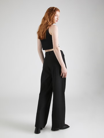 Wide Leg Pantalon à plis 'Camille' Won Hundred en noir